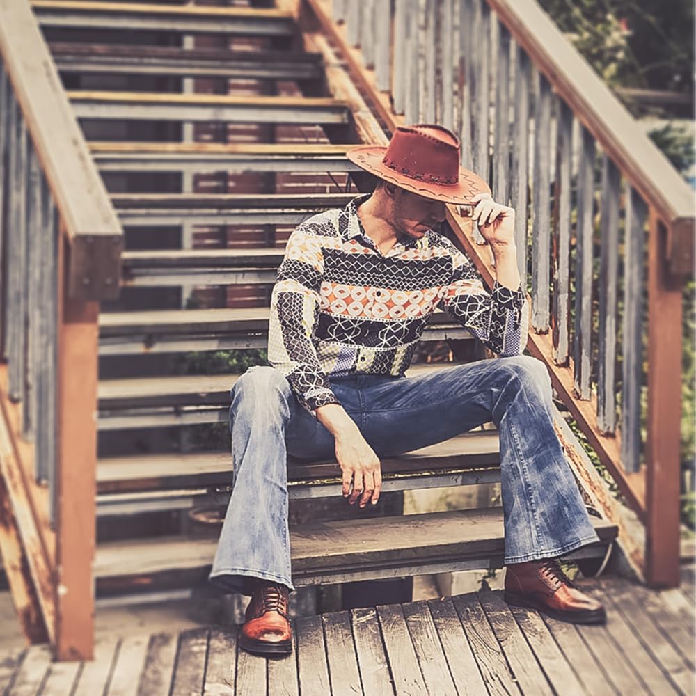 Mens Bell Bottom Jeans 70s Outfits for Men,Mens Bell Bottoms Disco Pants Bell Bottom Pants Jeans for Men - Image 3