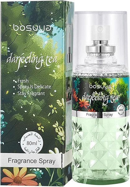SNOWMOLLY Women's Body Spray - Premium Fragrance Mist (80ml/2.8oz) Long-Lasting Perfume for Women & Men, Multi-Use for Body, Clothes & Home - Darjeeling Tea Scent