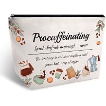 Coffee Lovers Gifts For Women Funny Travel Makeup Bag With Humorous Definition Coffee Themed Gifts For Friends Sister Besties With Zipper Birthday Christmas Anniversary