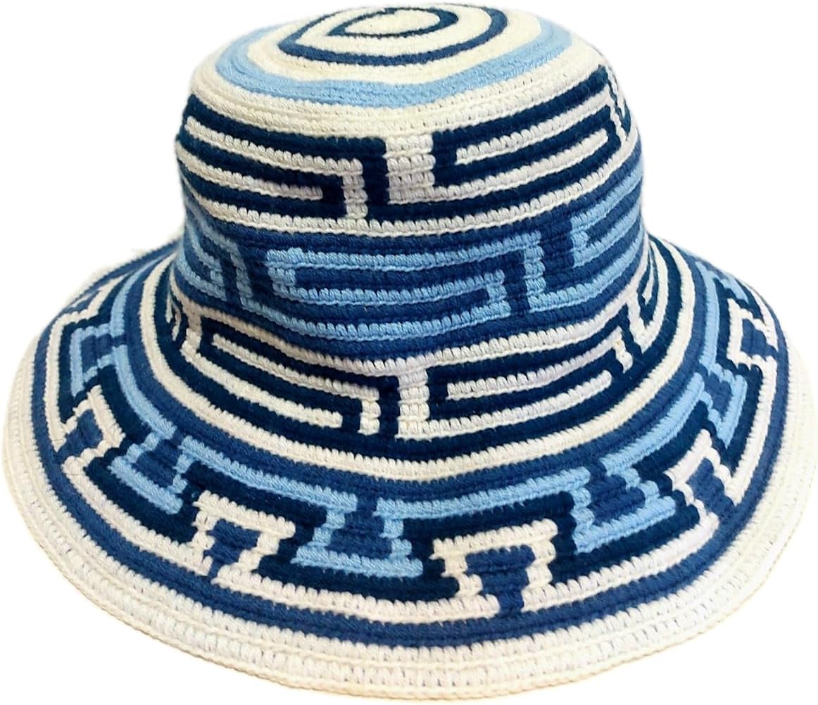 Bucket Hat for Women and Men – Packable Wide Brim Sun Hat for Travel, Summer, and Beach | Lightweight Breathable Outdoor Hat Wayuu Handmade Multi