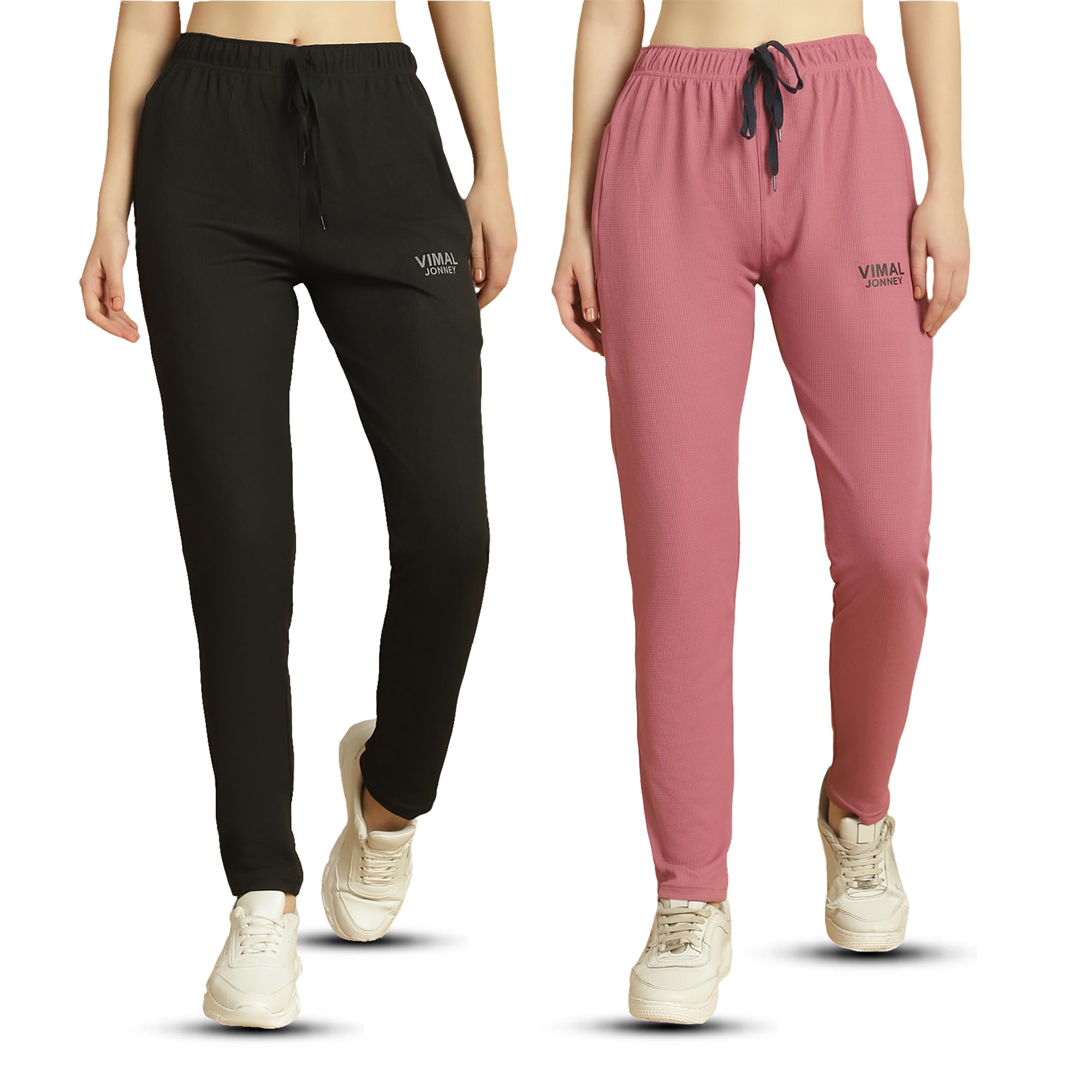 Solid Regular Fit Polyster Lycra Trackpant for Women-Pack of 2-MACK636032-image-12