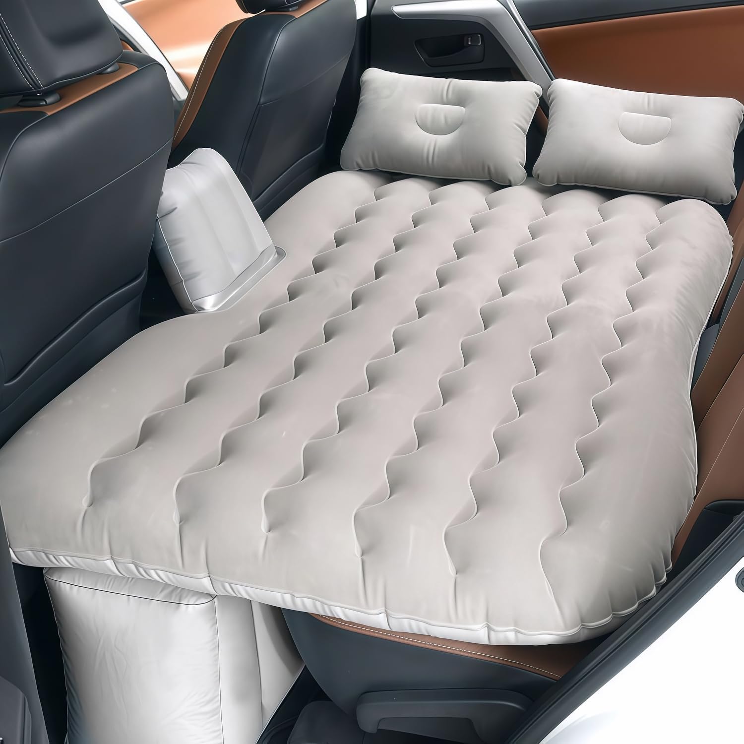 Travel Mattress, Portable Mattress, Car Sleeping Beds, Car Inflatable Air Mattress for Back Seat, Inflatable Bed with Pump & 2 Air Pillow-image-45