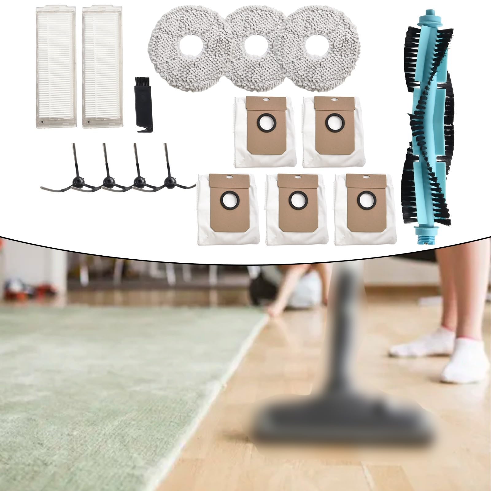 Donkivvy Kit 26 Piezas Compatible Con Cecotec Conga 11090: Cepillo Rodillo, Filtros Y Accesorios