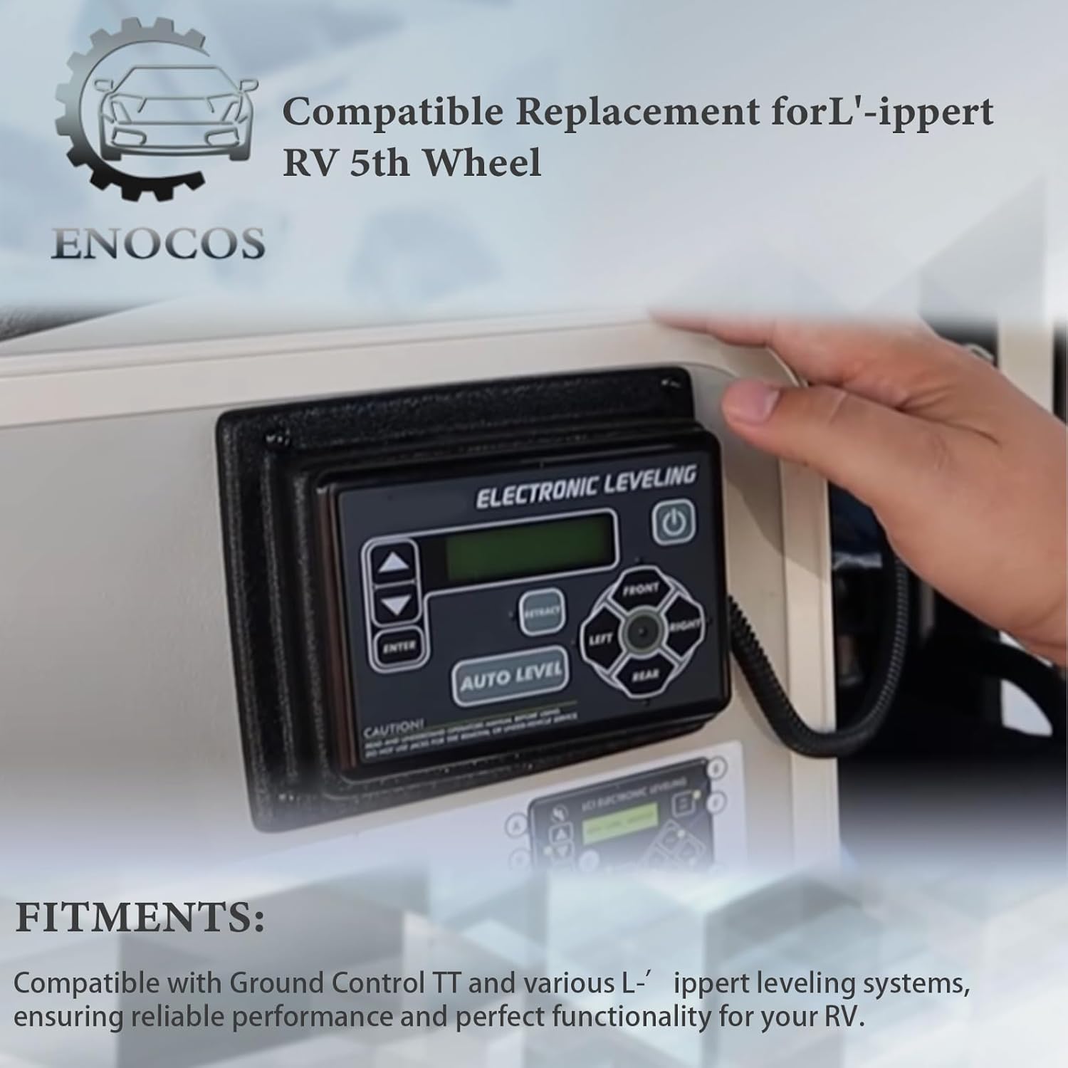 421484 RV Leveling System Control Panel Compatible with L'-ippert RV 5th Wheel and Travel Trailer, Replacement Auto Leveling Touchpad