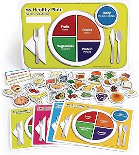 Excellerations My Healthy Plate Magnet Nutrition and Food Activity Set for Kids Pack of 4
