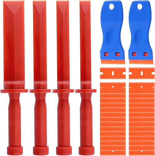 Mardatt 36 herramientas de raspador de plástico que incluye raspador de cincel, rascador de hoja de afeitar y cuchillas raspadoras de doble filo, 34