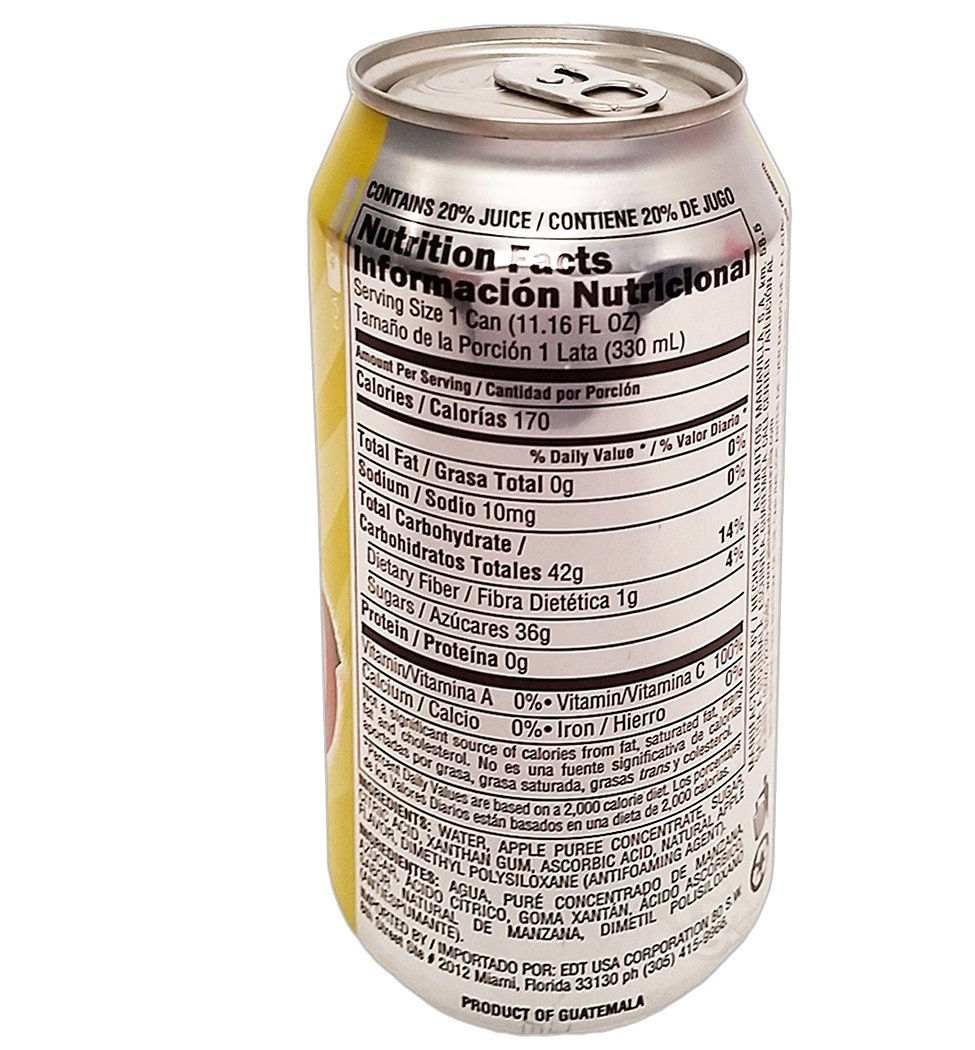 Del Frutal Apple Nectar 11.16 oz - Sabor Manzana (Pack of 12)