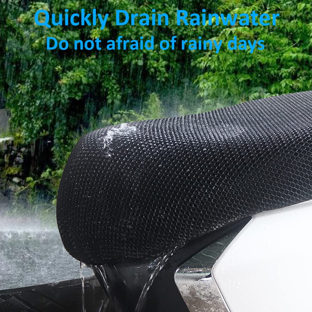 Funda De Asiento Para Moto Universal - Cubierta Antideslizante Y Transpirable, Diseño 3D De Panal