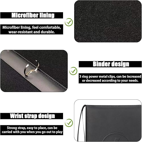 Miniatura 5 de Carpeta de tarjetas coleccionables de 9 bolsillos, 900 cargadores superiores para tarjetas, carpeta de tarjetas coleccionables con cremallera