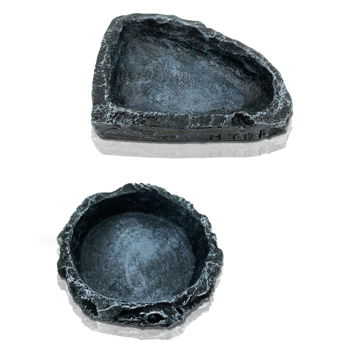 MUYYIKA Water Bowl Terrarium, Turtle Accessories, Reptile Water Bowl, Food Bowl, Terrarium Drinking Bowl, Water Bowl, Bowl, Accessories for Snake, Turtle, Gecko (Right angle+Round)