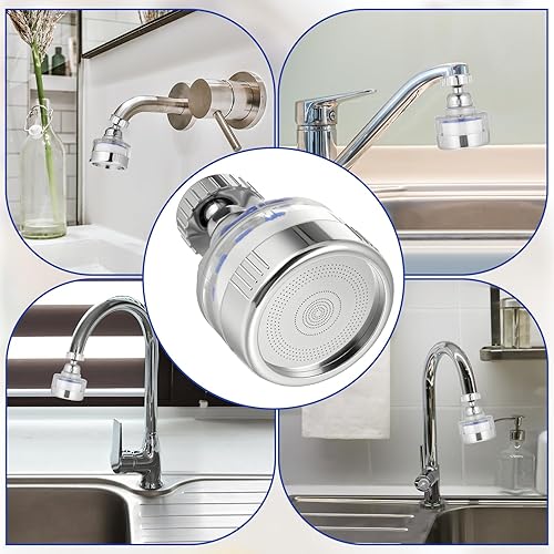 Miniatura 6 de 2 filtros giratorios de 360 grados universales para grifo de cocina giratorio de 360 , filtro giratorio de 360 grados para cocina, baño, fregadero,