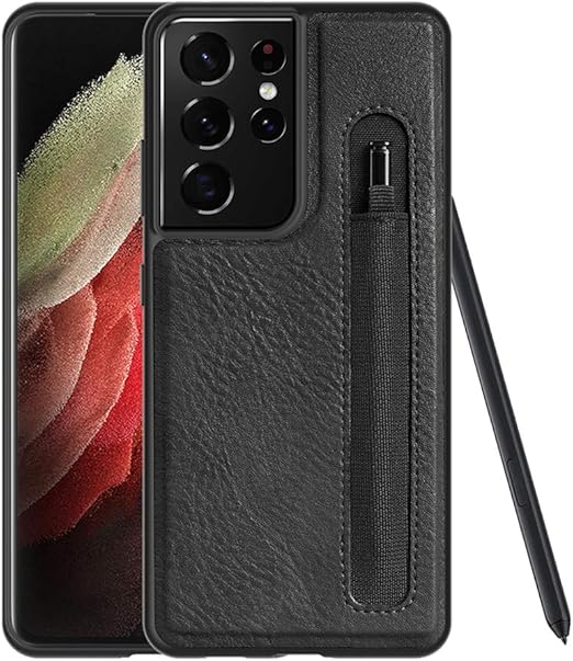 Amazon Com Dngn Designed For Samsung Galaxy S21 Ultra Case Compatible S Pen Built In Only Case Not Include Pen Pu Leather Case Has Pen Storage Holder Black Amazon Com Dngn Designed For Samsung Galaxy S21 Ultra Case Compatible S Pen Built In Only Case Not Include Pen Pu Leather Case Has Pen Storage Holder Black
