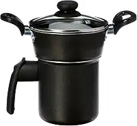 A Dona Chefa Cuscuzeiro Individual, 0.8 L, Tampa Vidro, Preta