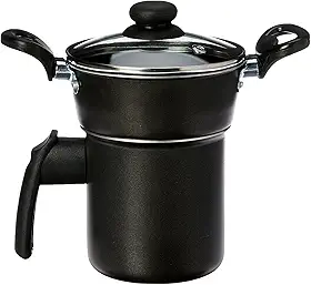 A Dona Chefa Cuscuzeiro Individual, 0.8 L, Tampa Vidro, Preta