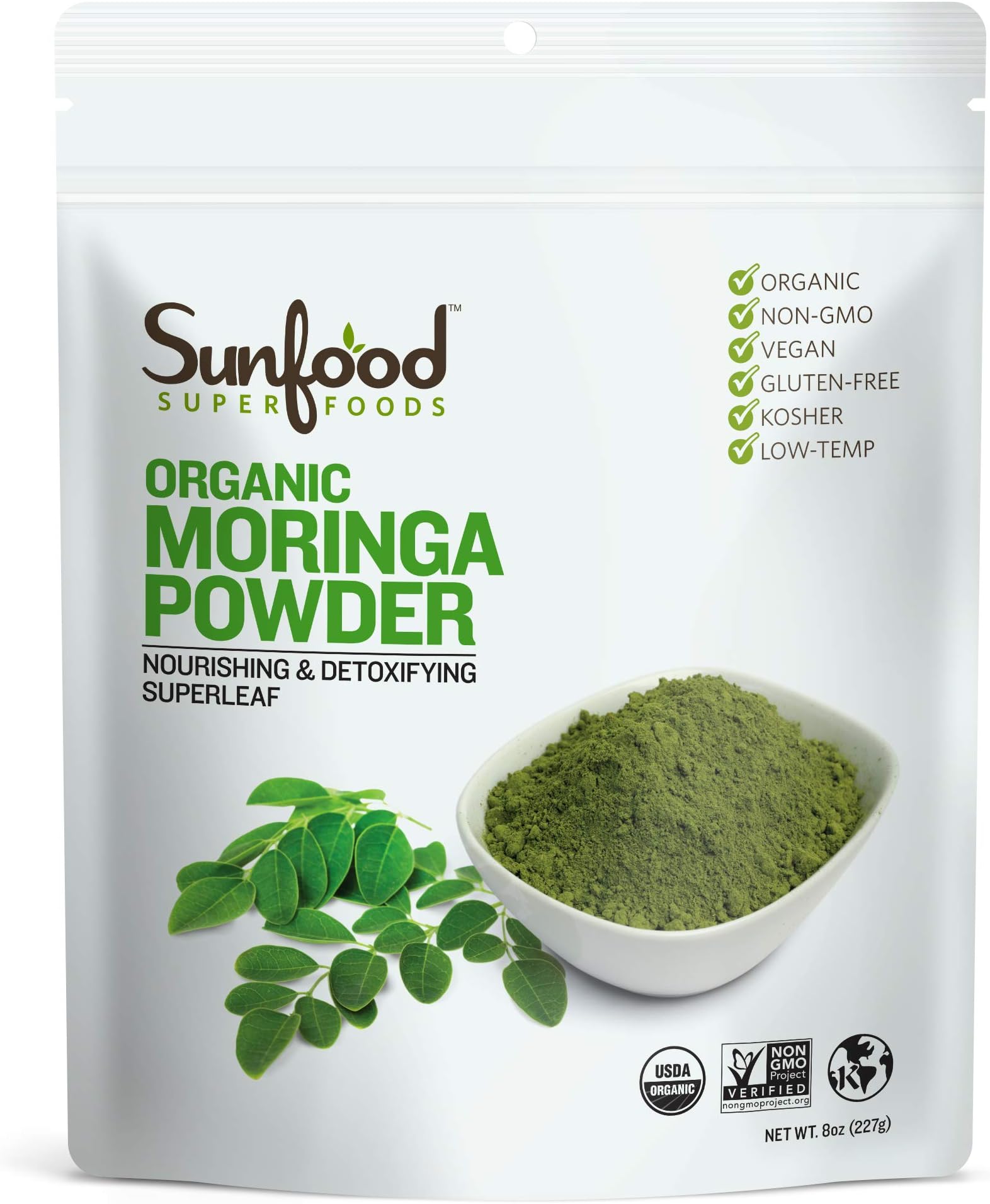 Moringa Powder Organic, 8 Oz.