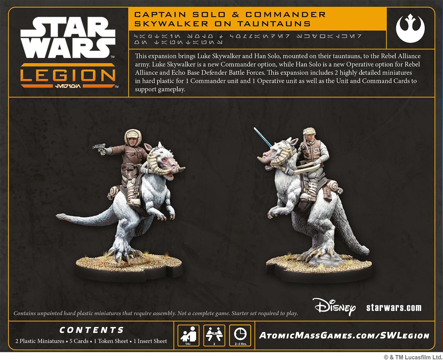 Asmodee Star Wars: Legion Captain Solo & Commander Skywalker on Tauntuns - Tabletop Miniatures Game, Strategy Game for Kids and Adults, Ages 14+, 2 Players, 90 Min Playtime