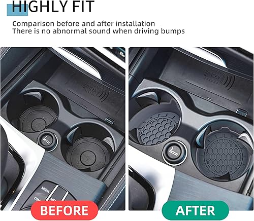 Miniatura 5 de Amooca Portavasos universales para automóvil, impermeables, antideslizantes, a prueba de derrames, accesorios para el interior del automóvil,