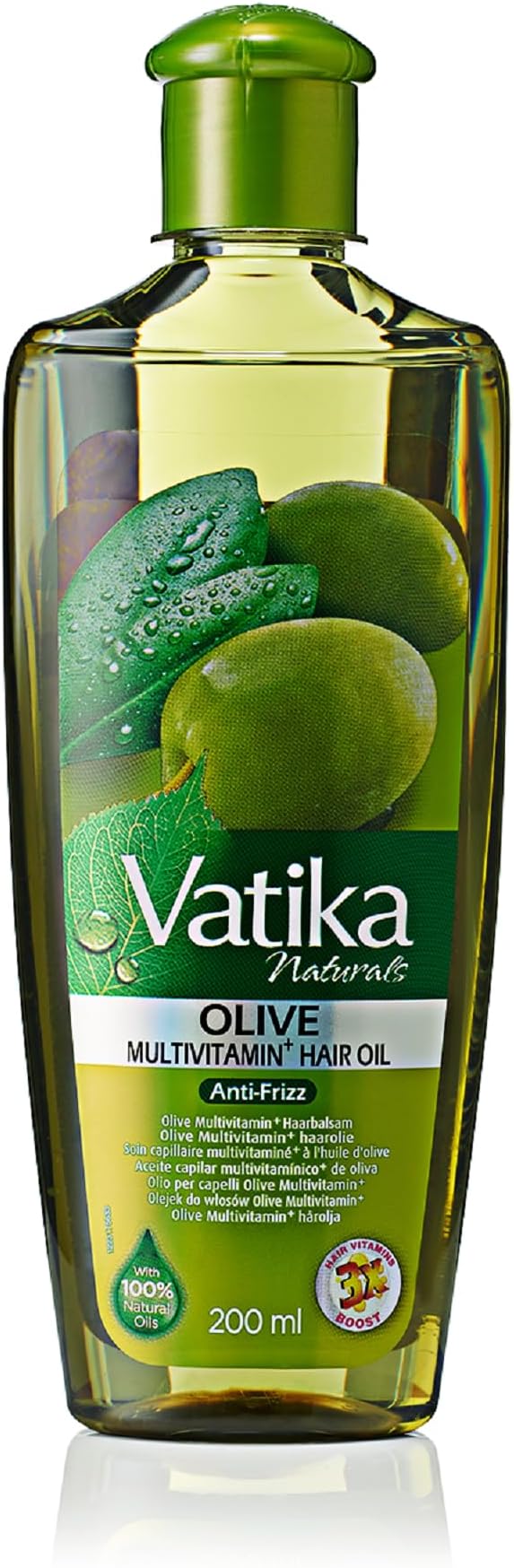 Vatika Naturals Olive Enriched Hair Oil - 200 ml | Nourishes & Protects |100% Natural Oils | Enriched With Almond & Vitamin E | For All Hair Types