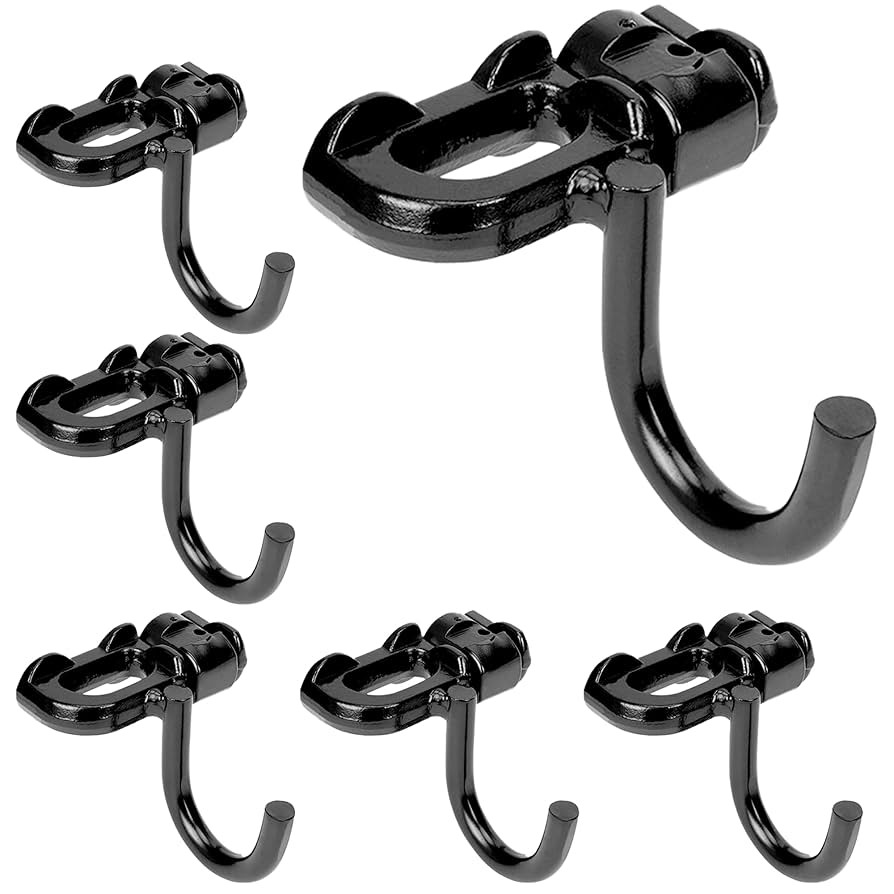 Amazon.com: lukar 6PCS Metal L Track Hooks, Black L Track