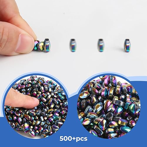 Miniatura 5 de Masilla magnética de ferrita, colorida más de 500 piedras de ferrita magnéticas, alivio sensorial satisfactorio de la ansiedad, bola magnética para