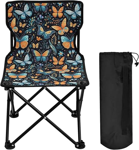 Miniatura 4 de Outdoor Folding Blue Butterfly Camping Chairs for Adults Portable Camping Chair Lightweight Lawn Chair 202a4968