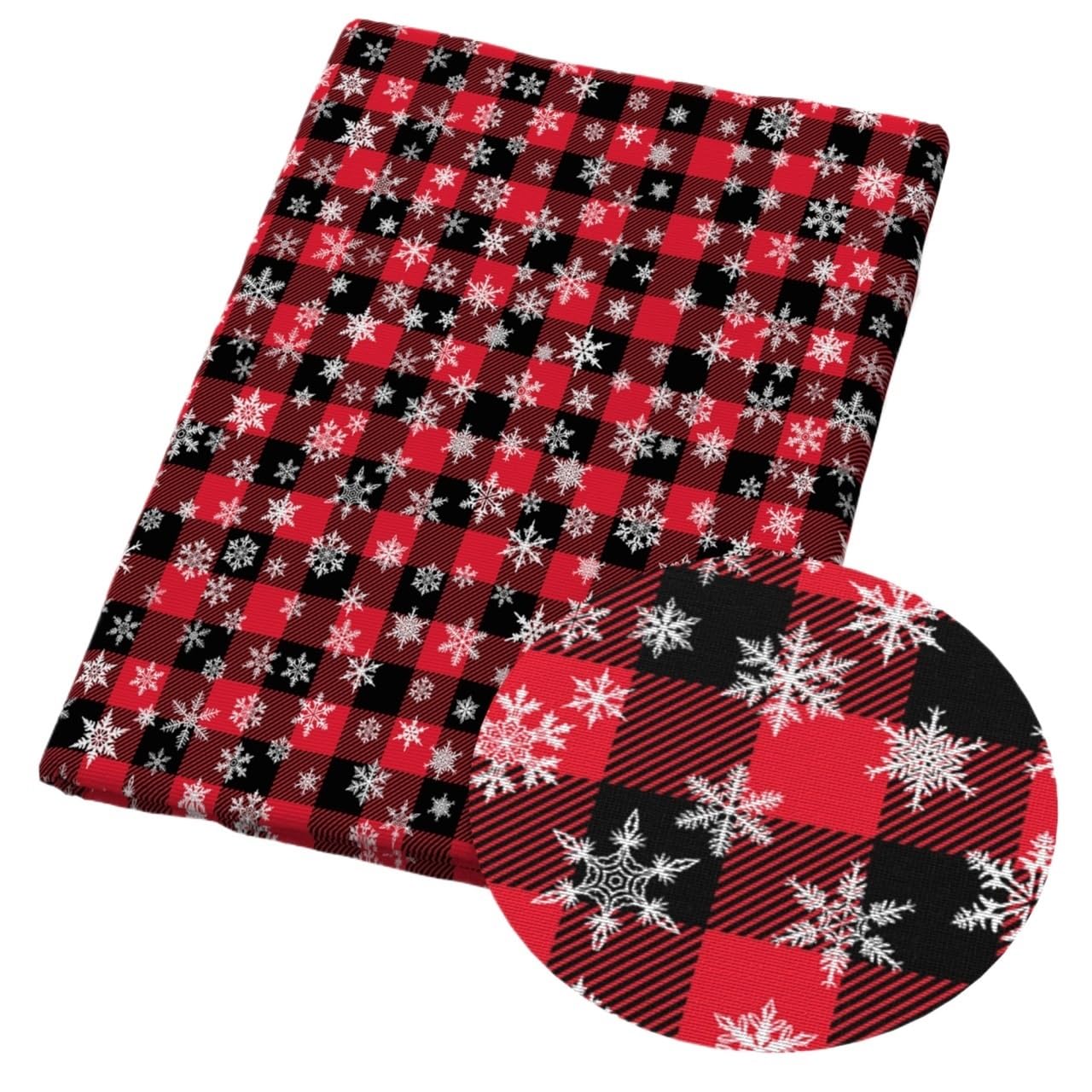 Material for Sewing 50 * 145cm Christmas Plaid Grid Patchwork Polyester Cotton Fabric for Tissue Sewing Quilting Fabrics Needlework Material(1112968)