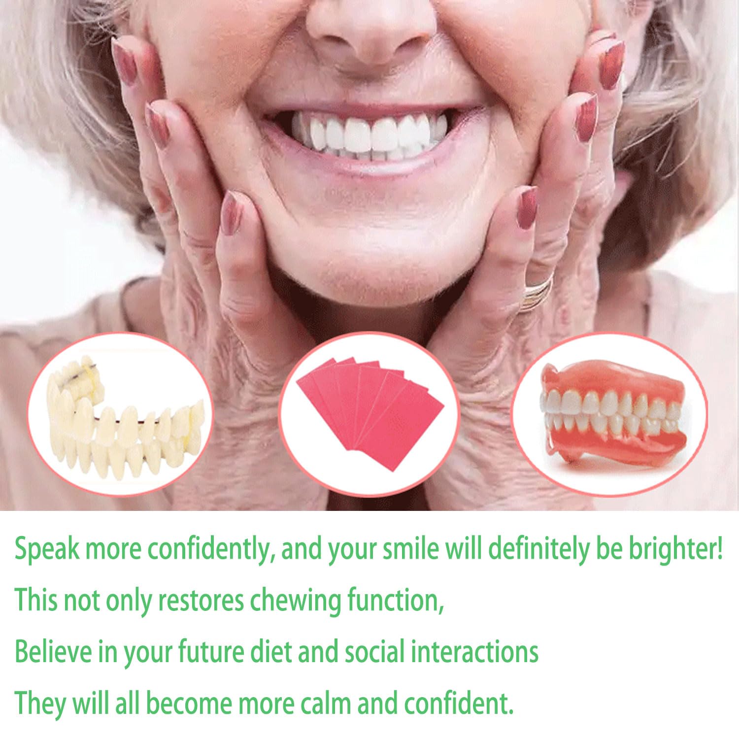 Denture Kit,making partial dentures and full dentures kit DIY， Simple and convenient, retrieve the missing smile -H6 (natural colorL)