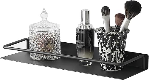 Miniatura 10 de JOOM Estante de pared de metal, estante flotante de metal, estante flotante negro, estante pequeño para pared, estantes de exhibición de 12 pulgadas