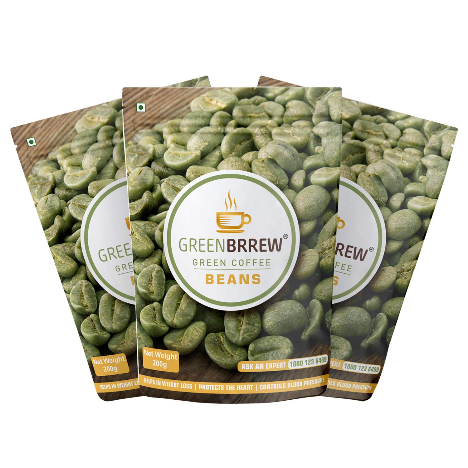 Greenbrrew Organic Unroasted Green Coffee Beans for Weight Loss, 200g (Pack Of 3) (B07ZTJ9JFX) Amazon Price History, Amazon Price Tracker