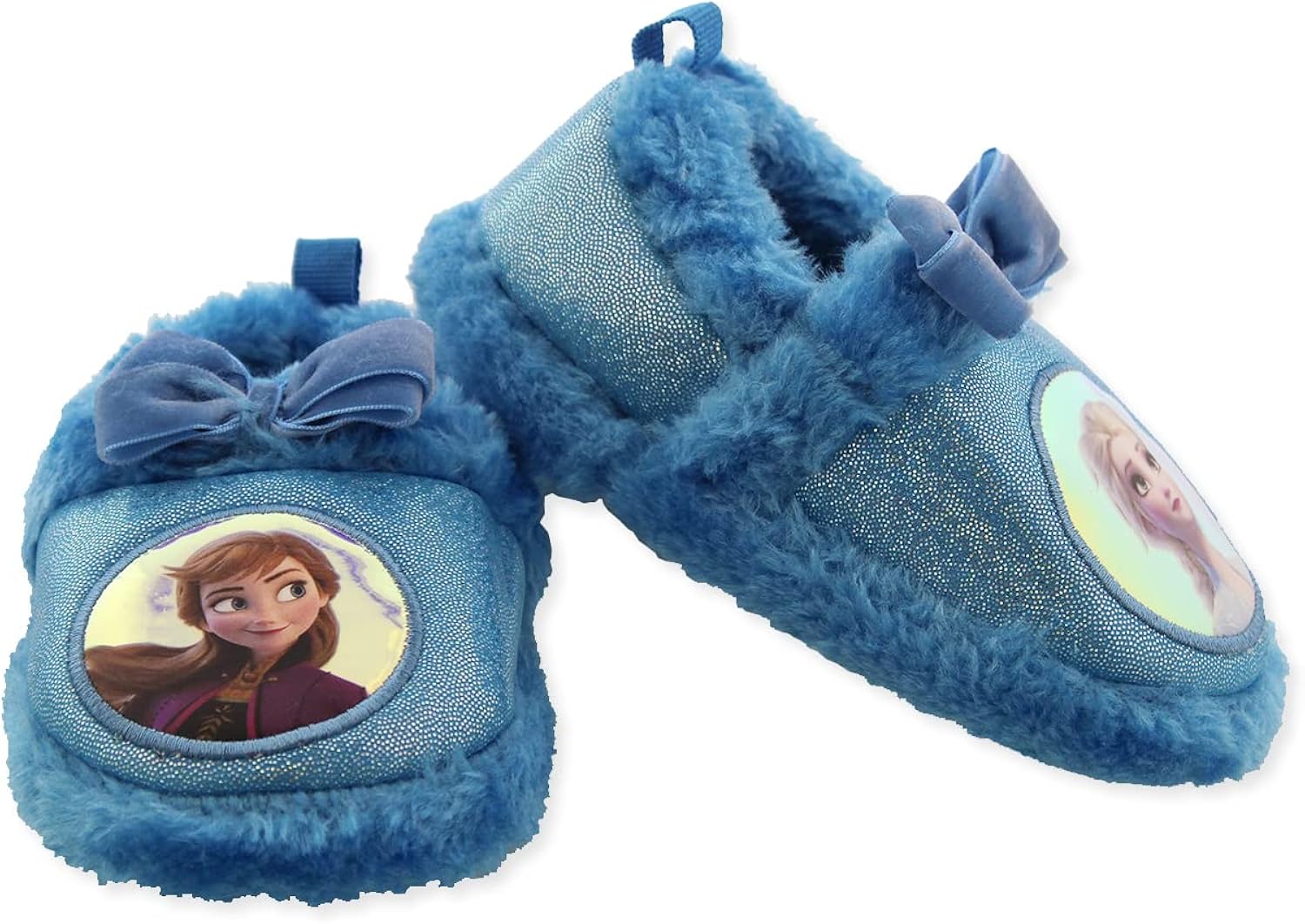 Disney Frozen 2 Elsa Anna - Pantuflas de felpa para niñas pequeñas