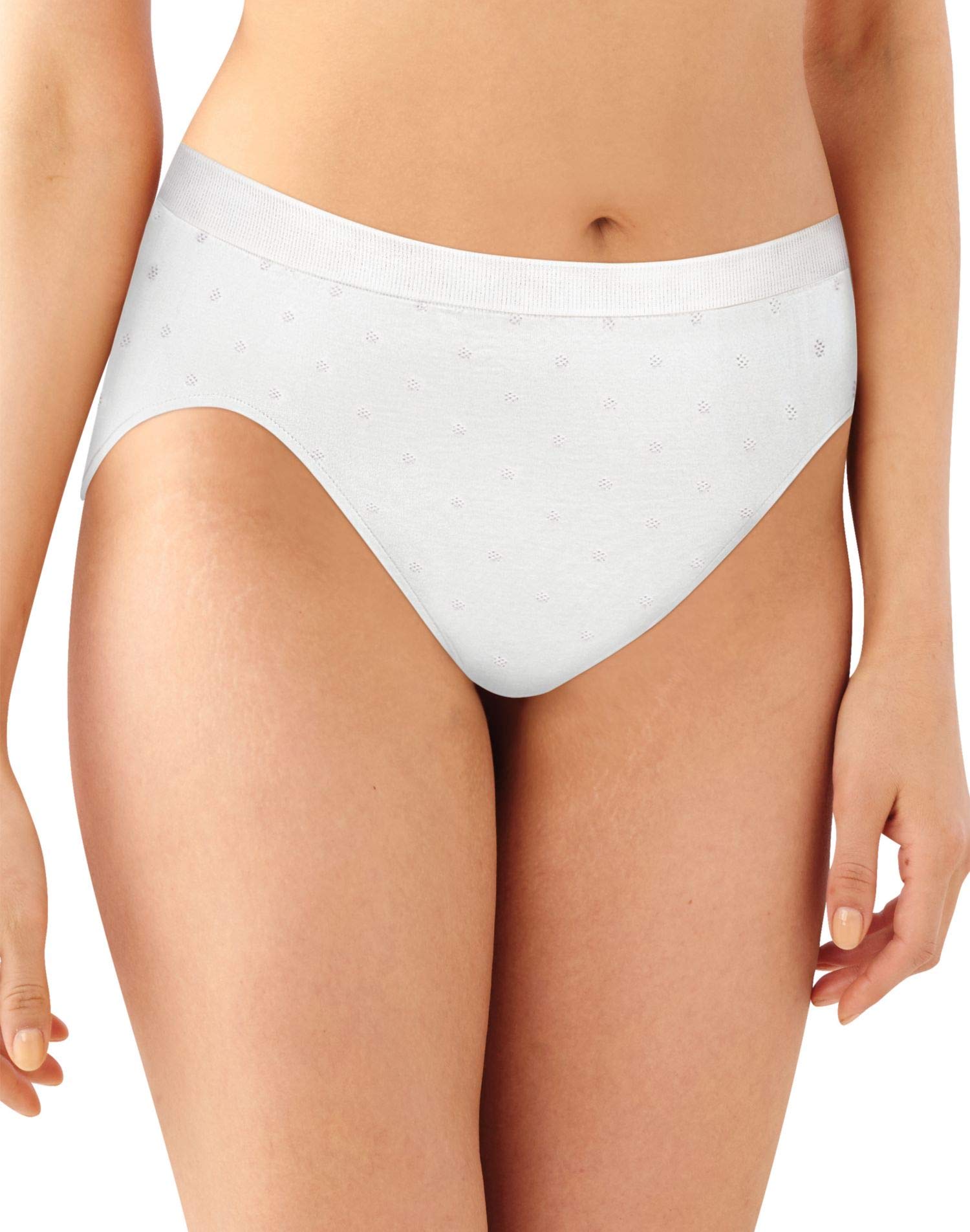 Women's Seamless Hi-cut Panty, Comfort Revolution Microfiber Brief, Full Coverage Underwear