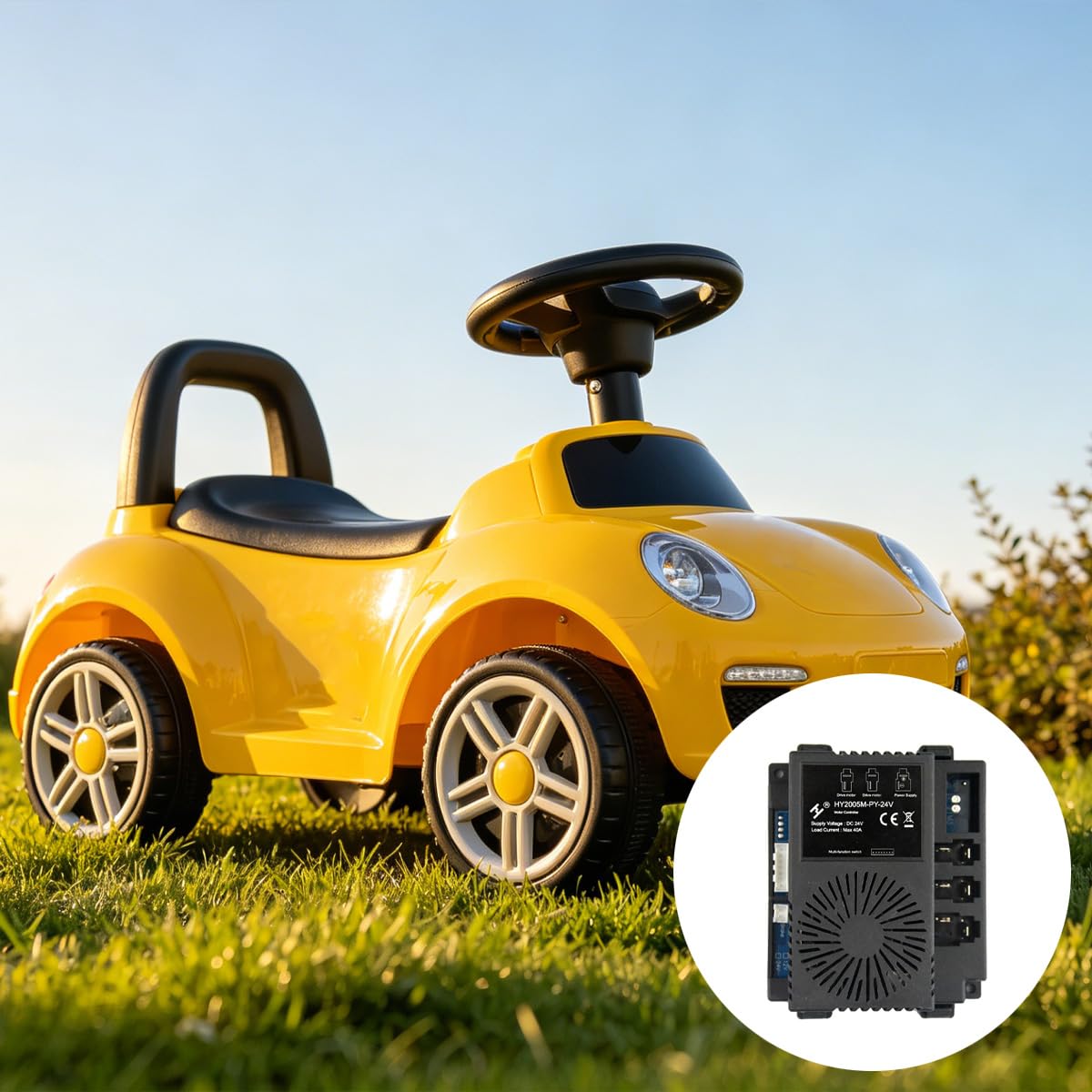 Sylen HY2005M-PY-24V sterownik pojazdu elektrycznego, silnik i odbiornik zdalnego sterowania do samochodu elektrycznego, wejście 24 V, nośność 40 A