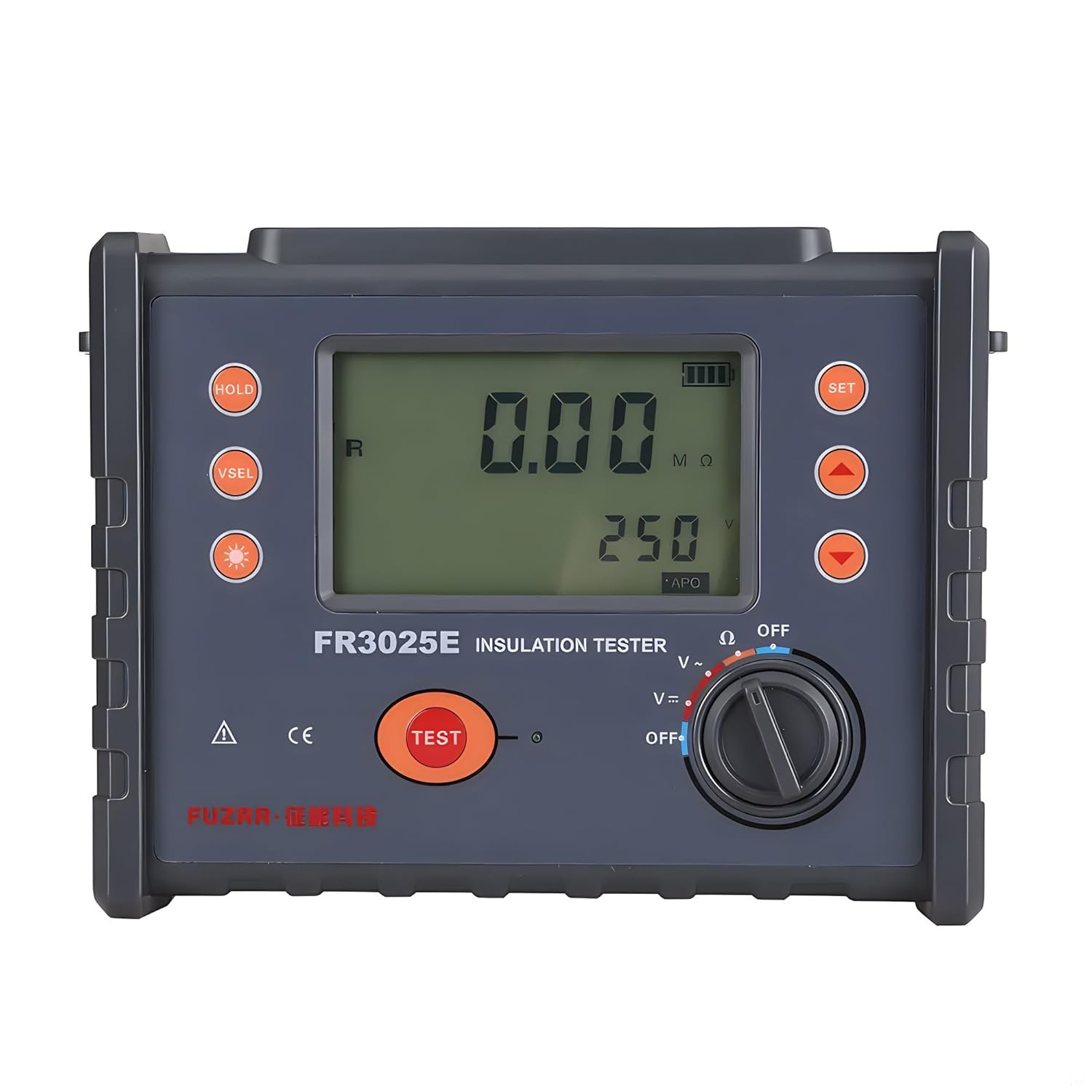 FR3025 FR3025E Megohmmeter 200GΩ High-Voltage Insulation Resistance Tester 2500V/5000V Ohm Meter Professional Digital Ohmmeter Electrical Megameter(FR3025E)