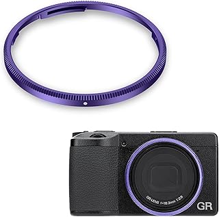 JJC GN-1 保護リング リコー Ricoh GR3 GRIII GRIII HDF アルミニウム合金 レンズデコレーションリング Ricoh GN-1 を交換用 紫