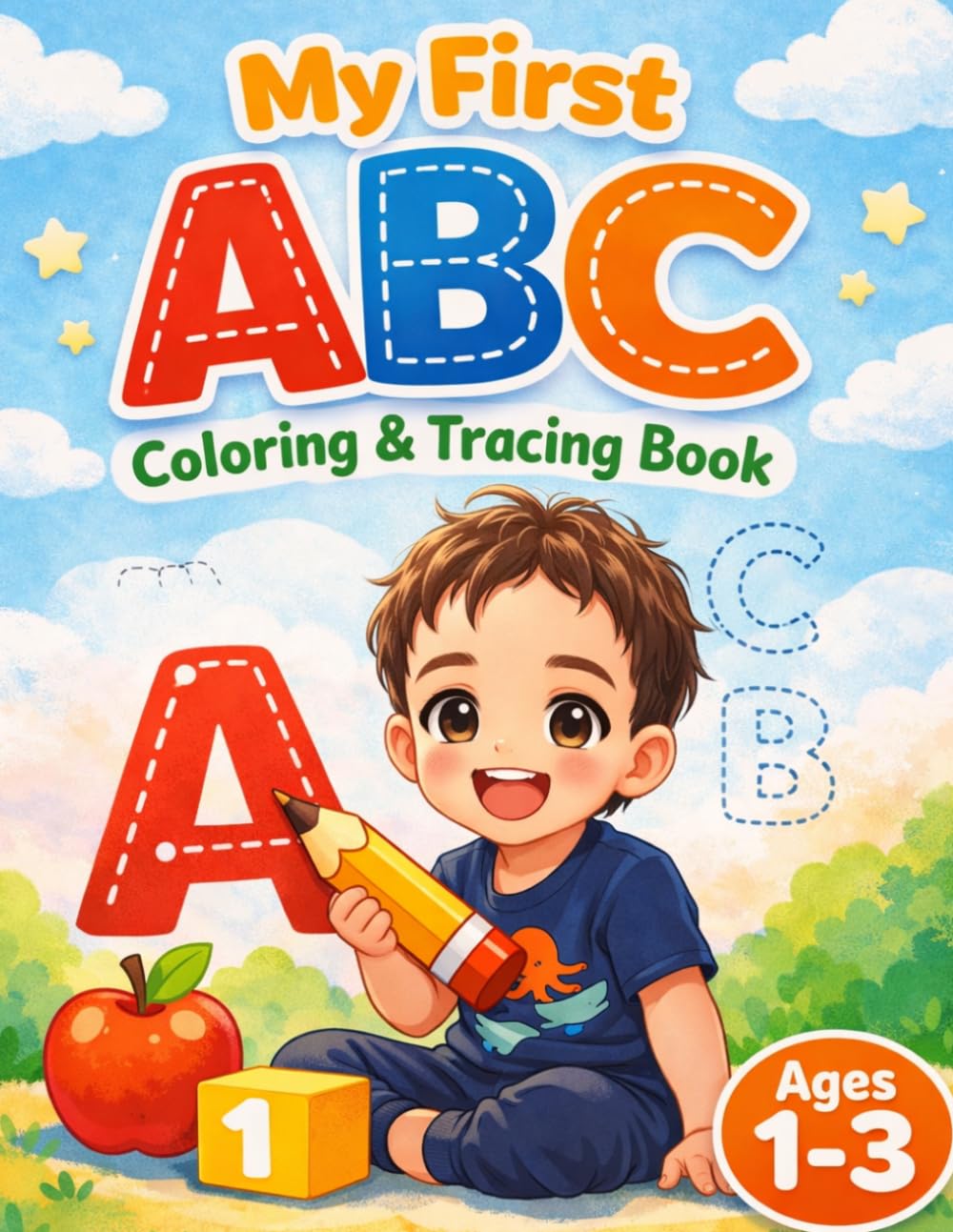 my first ABC coloring and tracing book: toddler activity book