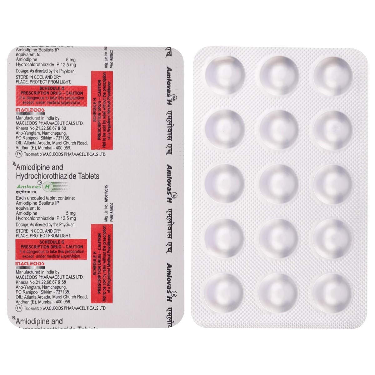 Amlovas H - Strip of 15 Tablets