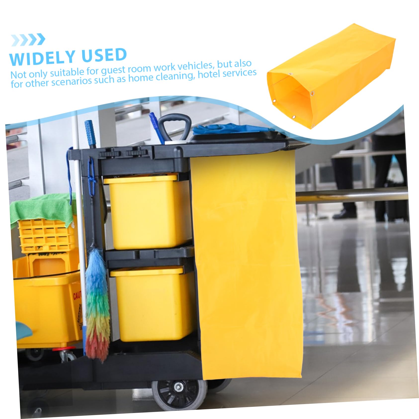 Borsa di Ricambio per Carrello Housekeeping Oxford Giallo, Versatile e Igienica, per Servizi Alberghieri e Raccolta Panni Sporchi