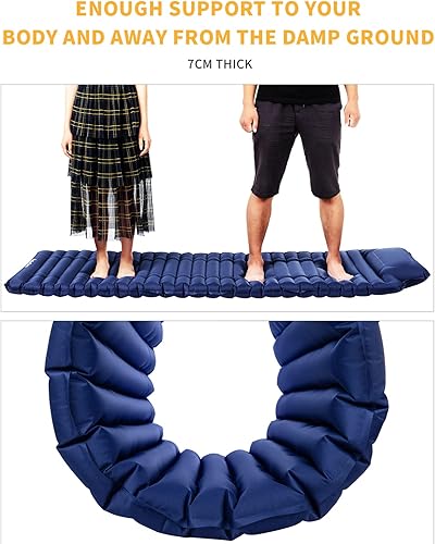 Miniatura 3 de KingCamp Colchoneta de dormir para acampar con bomba incorporada, colchón inflable ultraligero para acampar con almohada para viajar, senderismo,
