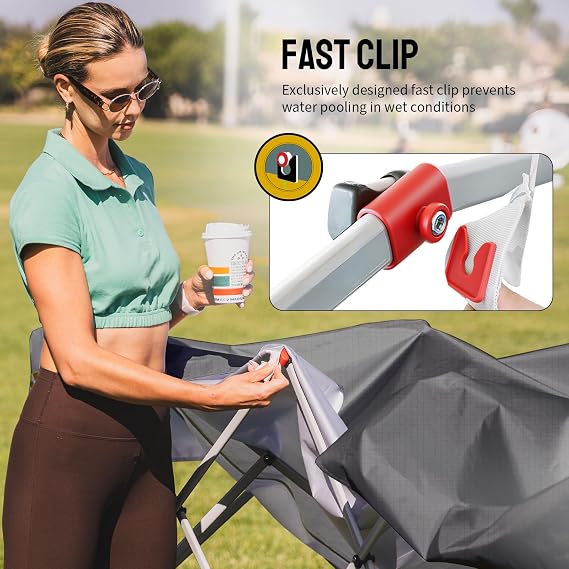 CROWN SHADES Pop Up Gazebo with 4 Sides, 3m x 3m Waterproof Pop Up Tent, CenterLok One Push Instant Garden Shelter, Heavy Duty Gazebo with Carry Bag, Bonus 8 Stakes and 4 Ropes
