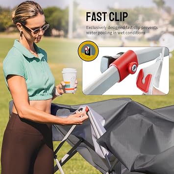 CROWN SHADES Pop Up Gazebo with 4 Sides, 3m x 3m Waterproof Pop Up Tent, CenterLok One Push Instant Garden Shelter, Heavy Duty Gazebo with Carry Bag, Bonus 8 Stakes and 4 Ropes