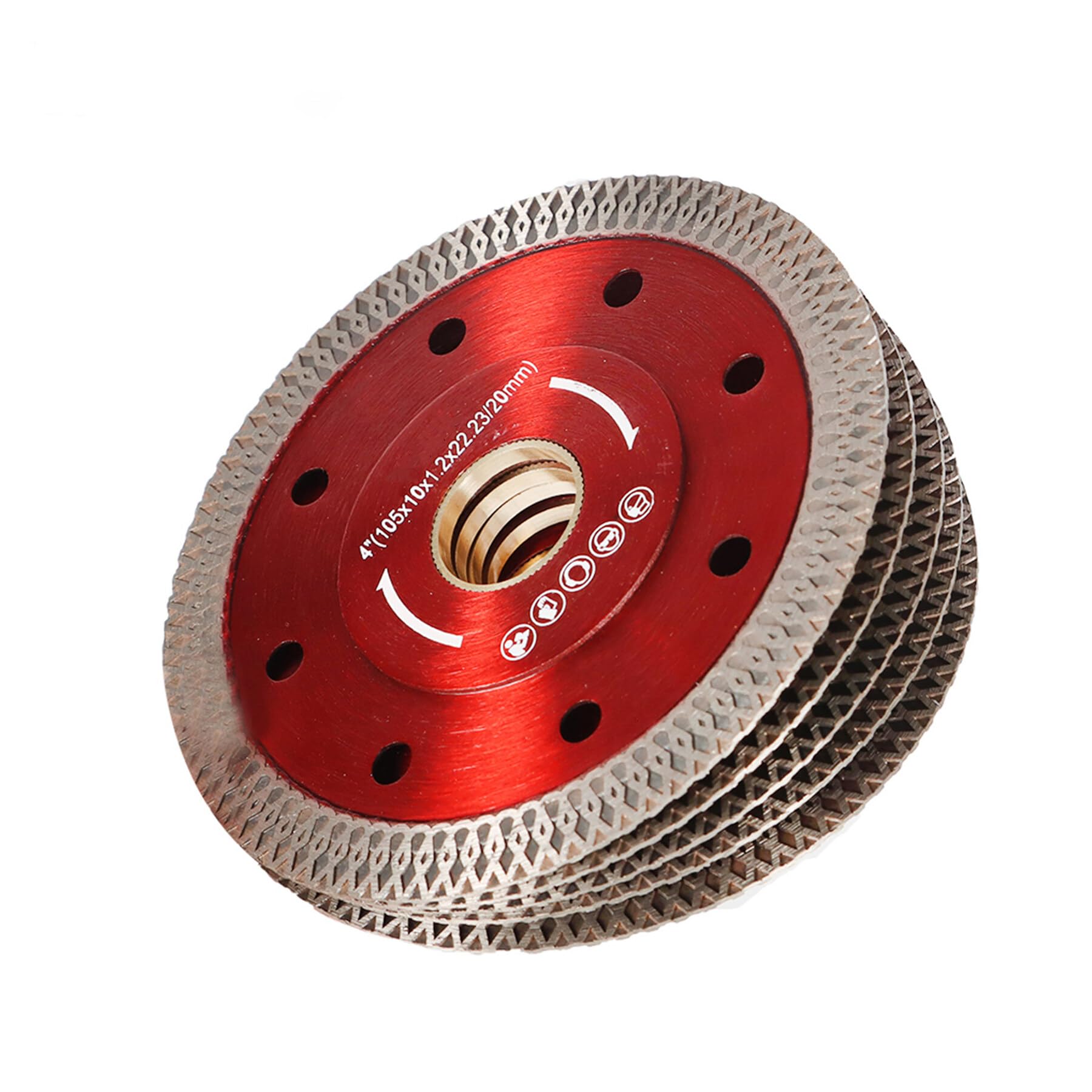 findmall 5 unids 4 pulgadas Super Thin Dry Wet Diamond Porcelana Hojas de sierra de disco de corte de cerámica Ruedas para cortar baldosas de cerámica Porcelana Granito Mármoles