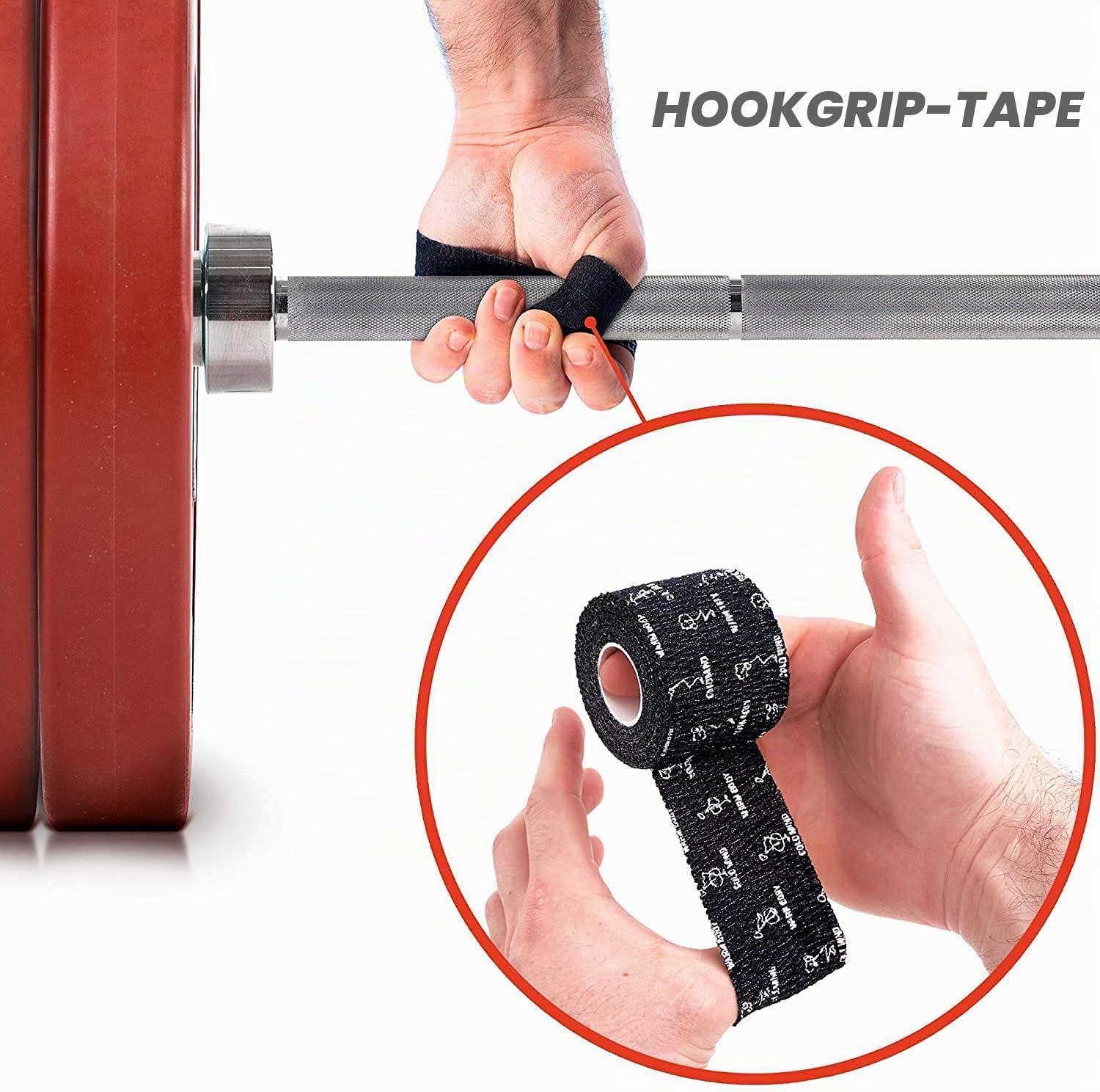 WARM BODY COLD MIND 4,7cm Hook Grip Tape für Gewichtheben - Weightlifting Tape für Crossfit, Krafttraining, Sporttape, Baumwolle Thumb Tape, Daumen Tapen (3 Rollen Mix V2)