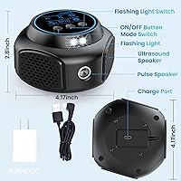 Vista 5 de Enchufe ultrasónico repelente de plagas, trampas electrónicas para ratones y repelente de insectos, control de plagas para roedores, cucarachas