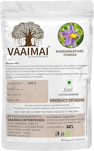 Miniatura 2 de CROW VAAIMAI Kandankathiri en polvoSolanum Virginianum, 3.53 oz