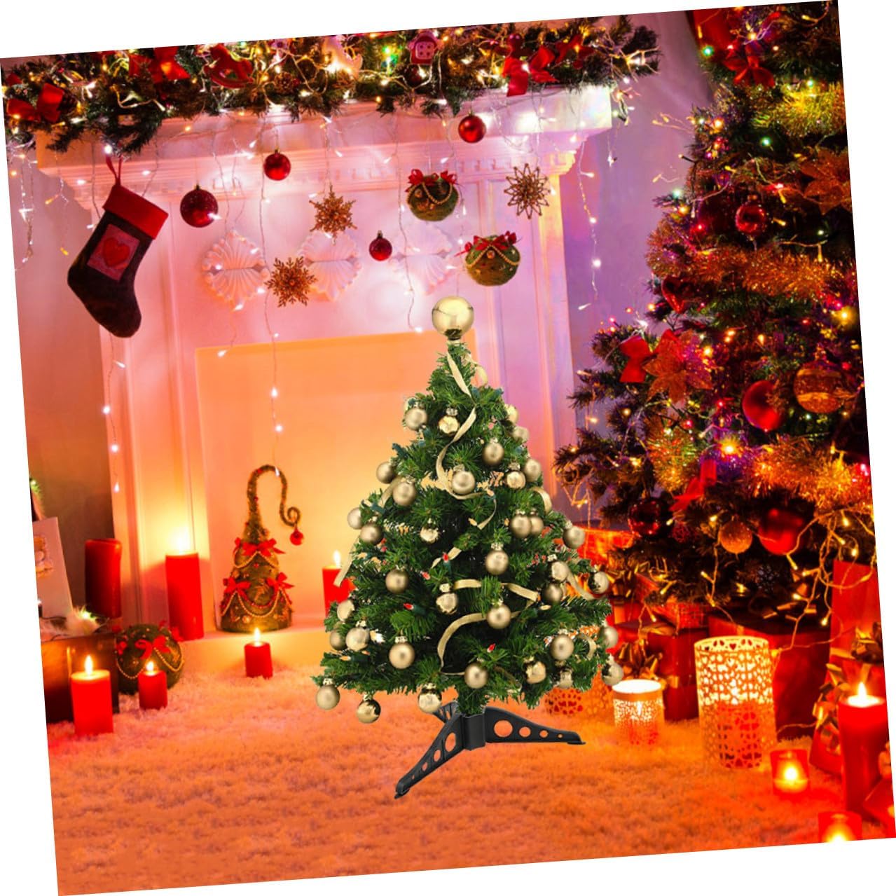 10pcs Black Plastic Christmas Tree Stand Stable Base Holder for Xmas Trees Easy Installation Decorative Support for Home Use