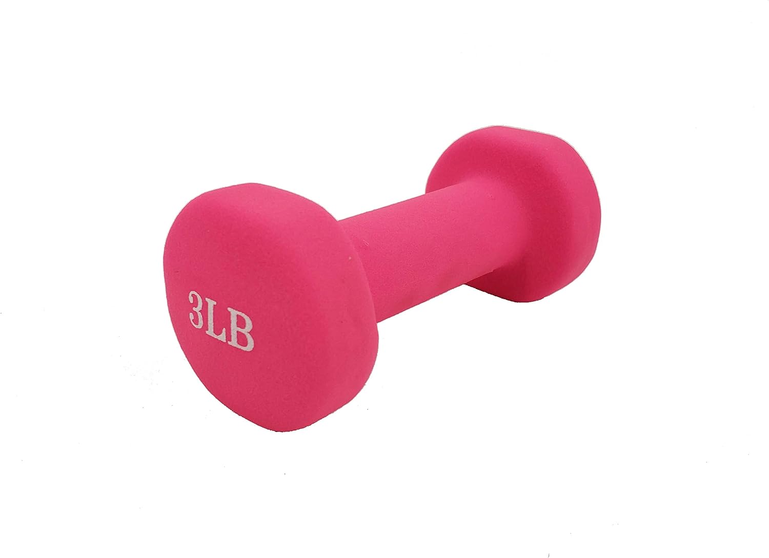 FixtureDisplays® Neoprene Coated Dumbbell Weights 3 Pound, Single, PINK 15207-3LB-1PC