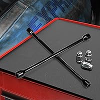 Vista 2 de Torin TRX31101-14F - Llave cruzada profesional de 14 pulgadas, universal, resistente, de 4 vías, color negro