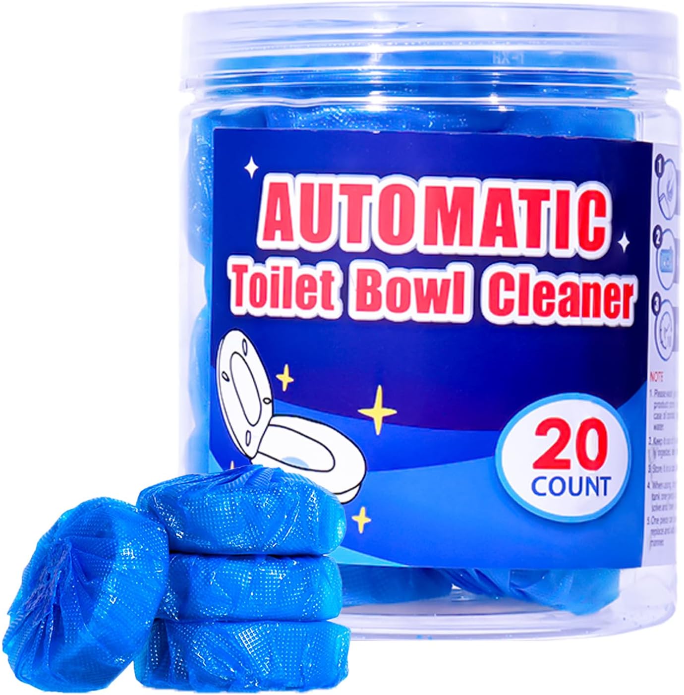 Toilet Bowl Cleaner Tablets, Automatic Toilet Bowl Cleaner, Easy-to-Use & Powerful Cleaning-20Tabs