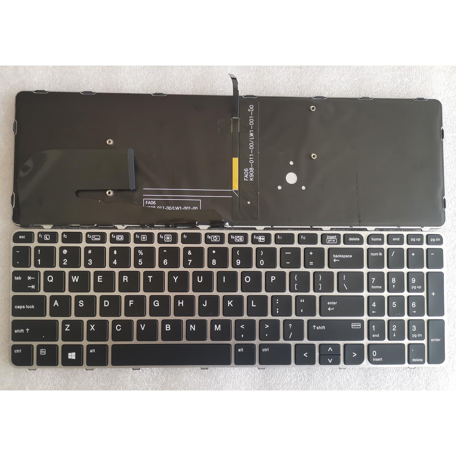 Clavier US HP EliteBook 850 G4 cassé ? Solution rétroéclairée de rechange - 5