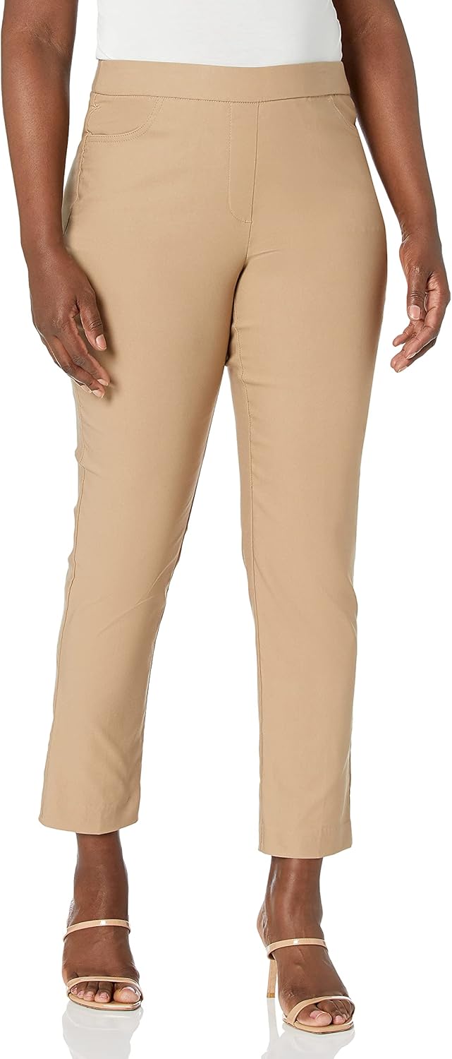 Alfred Dunner Women's Allure Slimming Plus Size Short Stretch Pants-Modern Fit at  Women’s Clothing store
